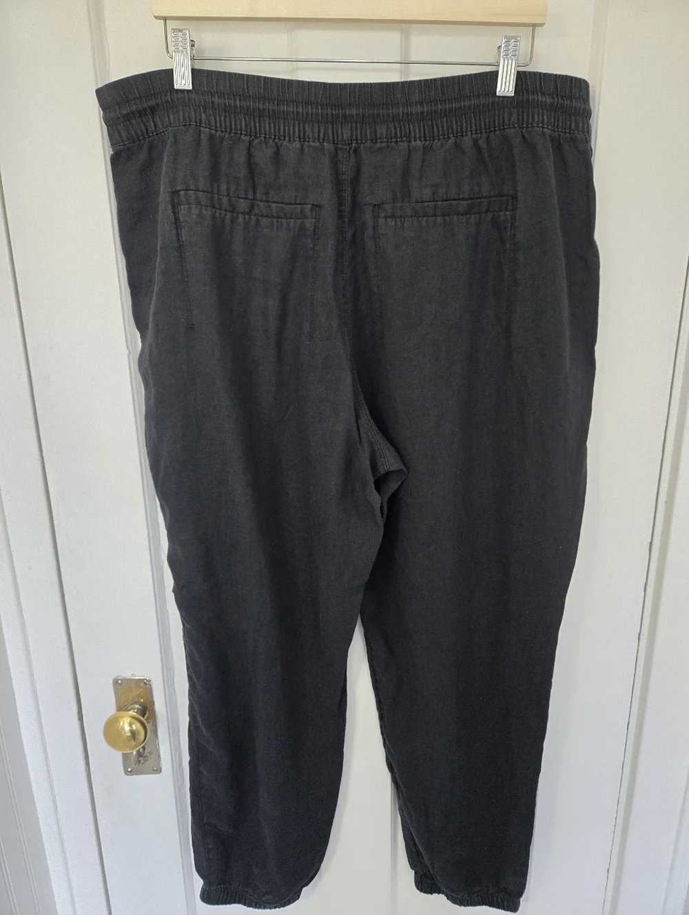 Athleta Women's Retreat Linen Jogger Pant Black Size XL Coastal Minimalist Beach - Picture 6 of 9